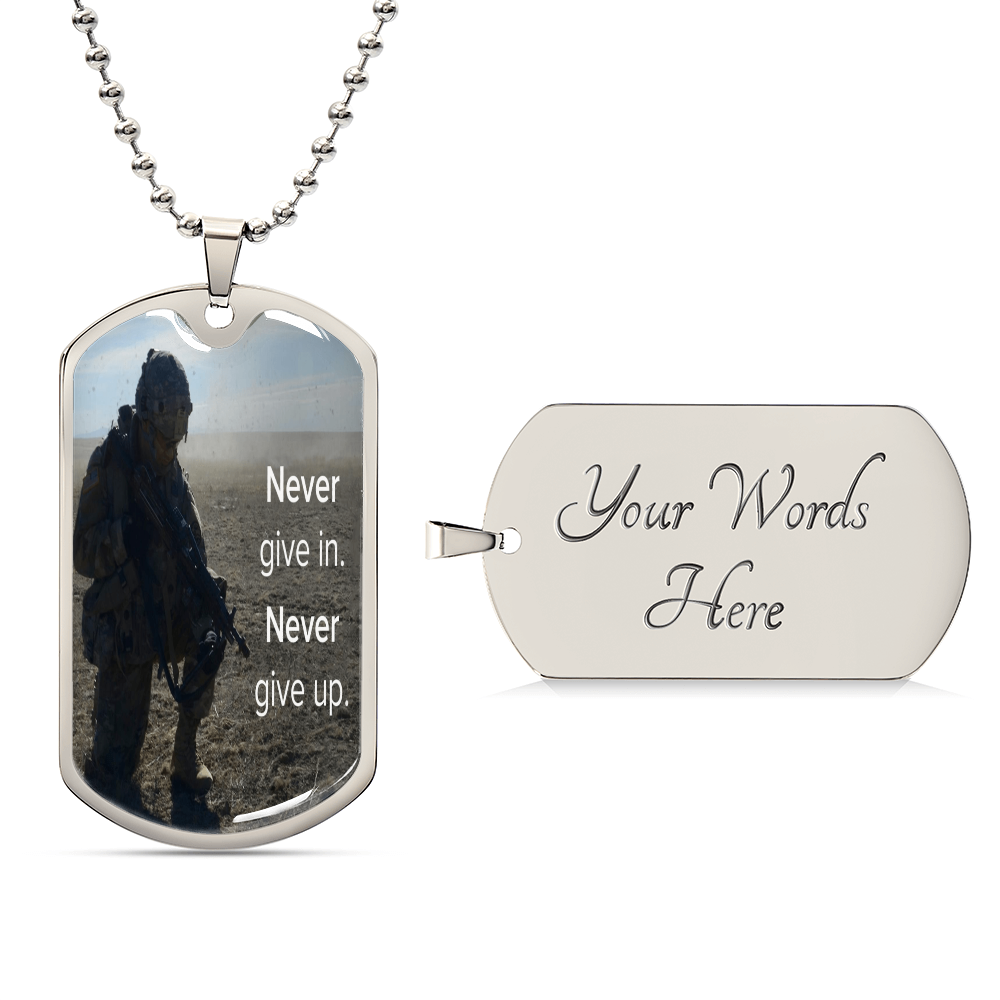 Dog Tag Necklace.