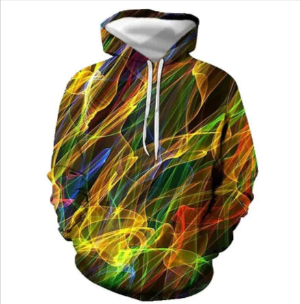 Weiouma Vortex Print Long-Sleeve Hoodie